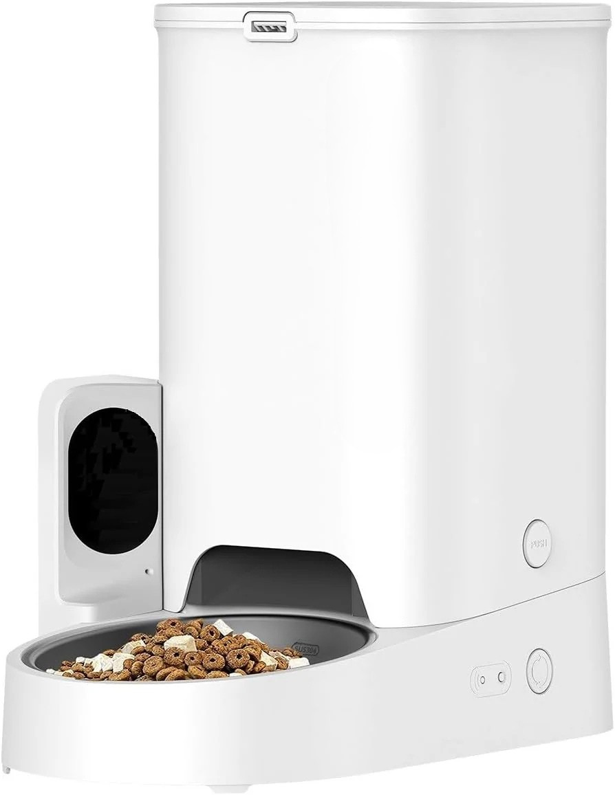 Distributeur automatique à double réservoir avec caméra