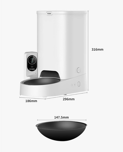 Distributeur automatique à double réservoir avec caméra