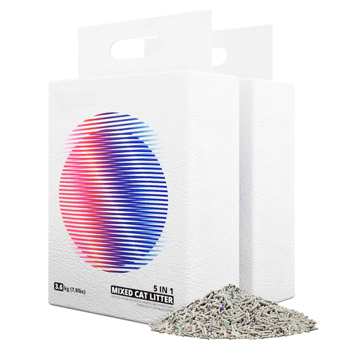 Litière pour chat agglomérante et lavable dans les toilettes